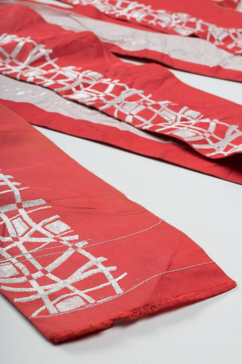 Vintage Faded Red Hanhaba Obi 27