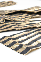 Vintage Black & Gold Striped Hanhaba Obi 2