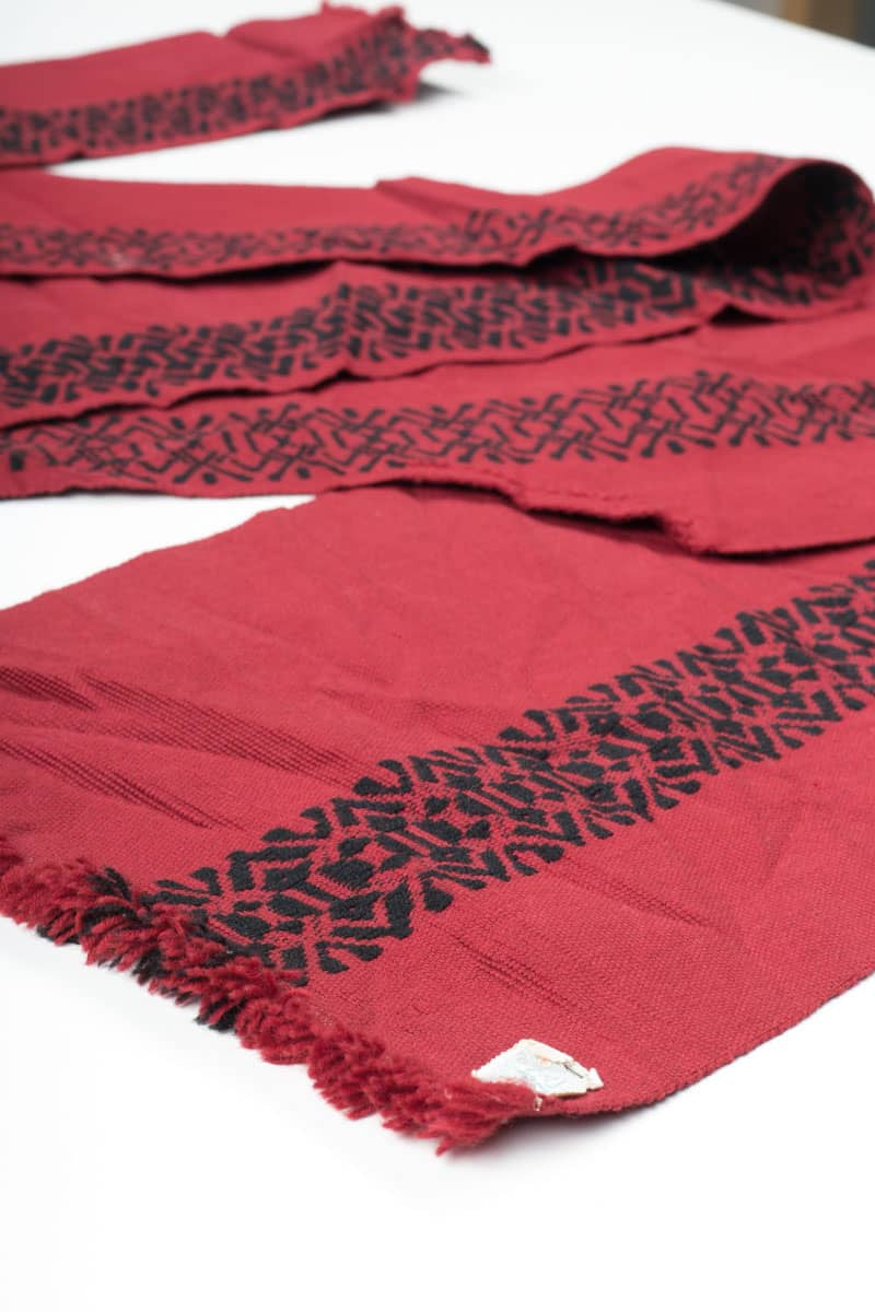 Vintage Red Woven Nagoya Obi 4