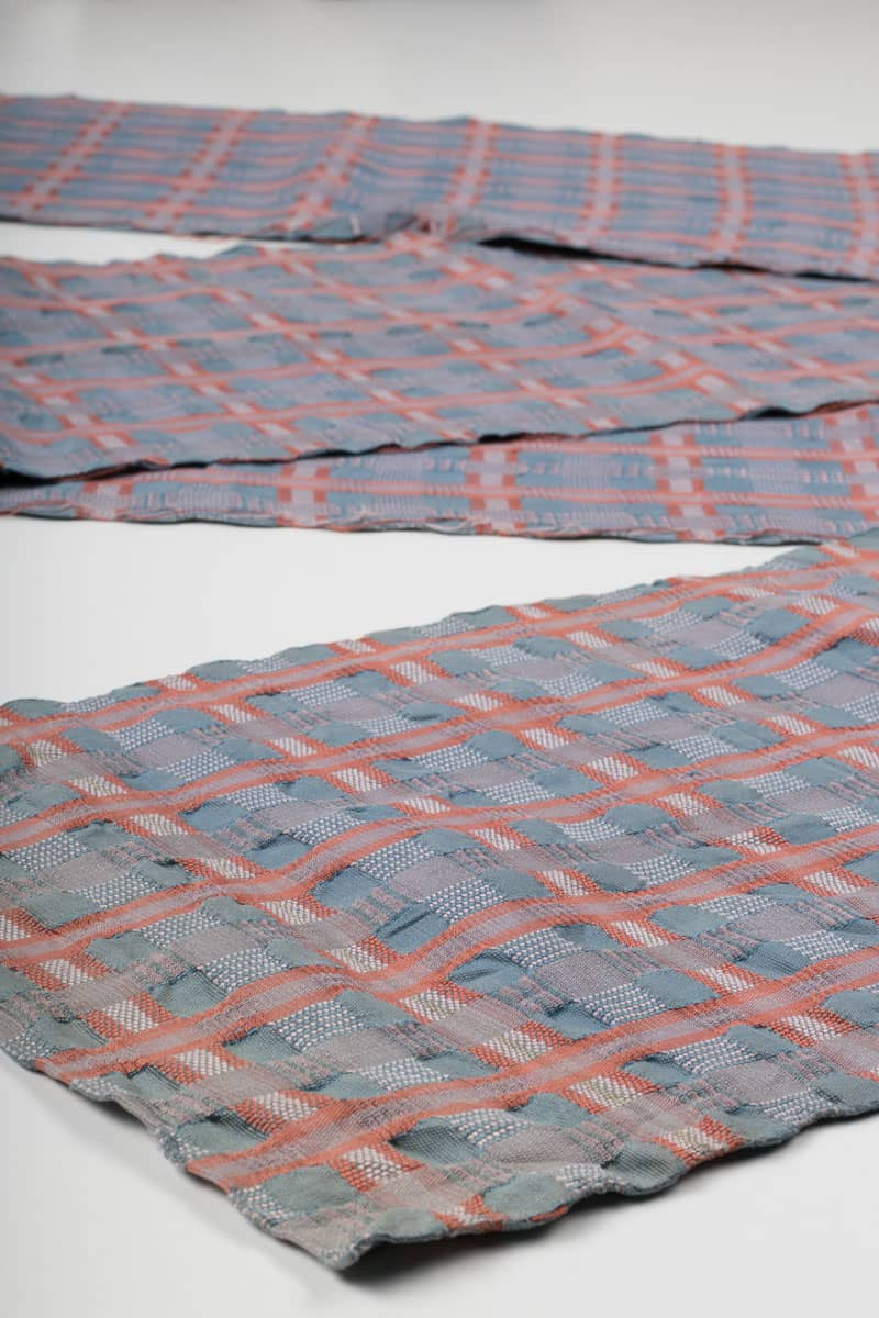 Vintage Blue Plaid Obi 59