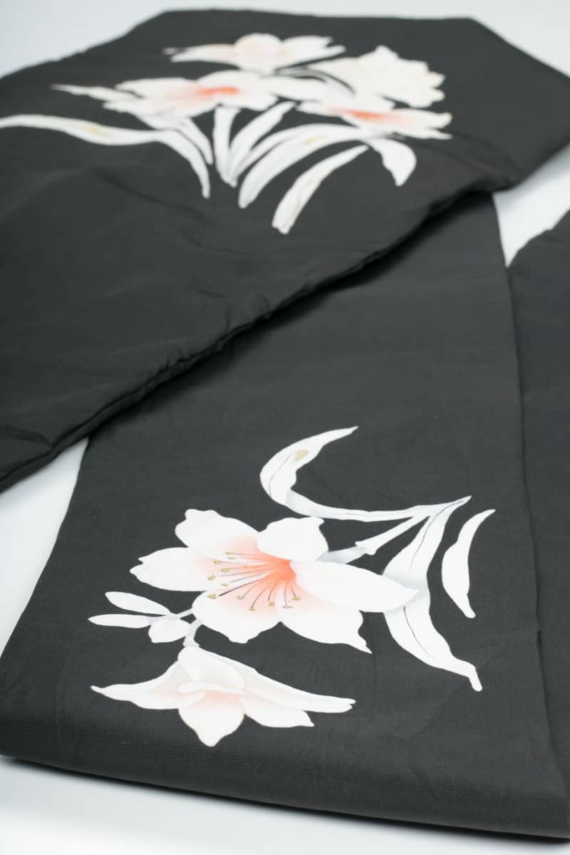 Vintage Painted Lillies Nagoya Obi 69