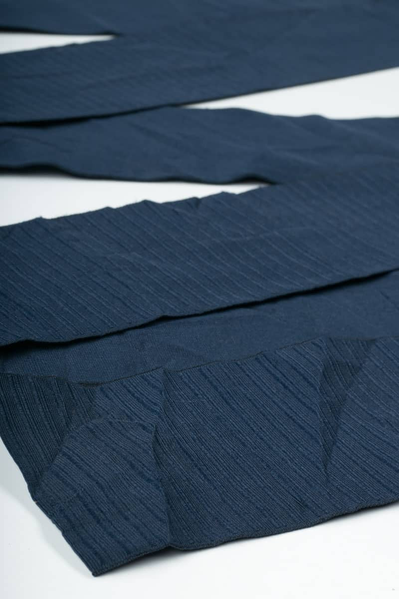 Vintage Ribbed Navy Hanhaba Obi 78