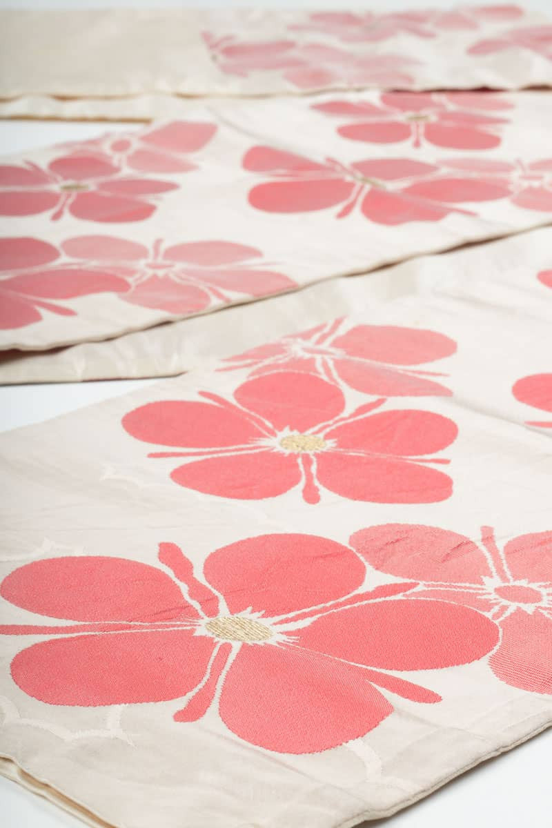 Vintage Large Flower Fukuro Obi 81