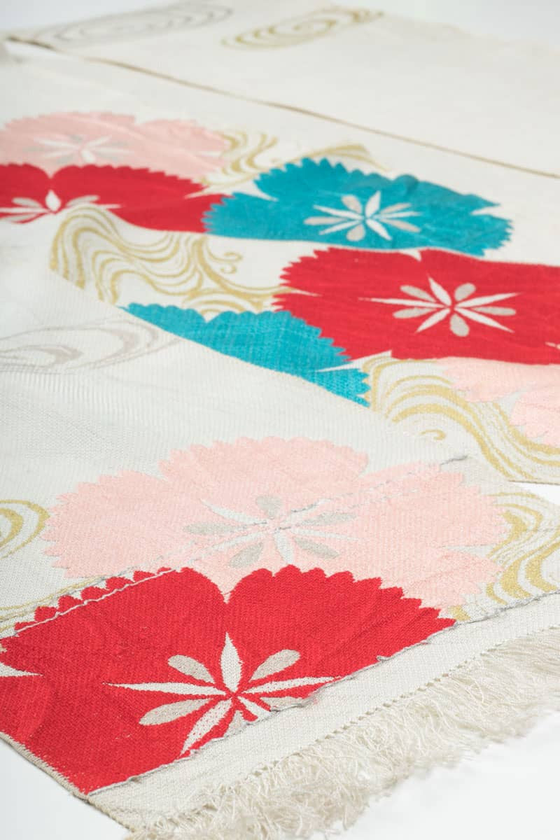 Vintage Woven Floral Obi 82