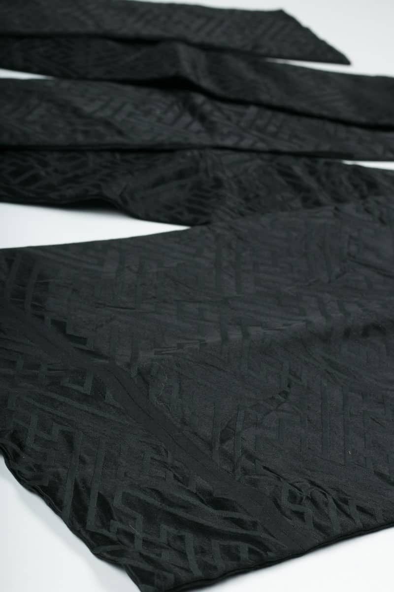 Vintage Black Maze Nagoya Obi 86