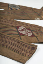 Vintage Olive Striped Hanhaba Obi 96