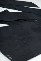 Vintage Black Floral Ribbed Nagoya Obi 97