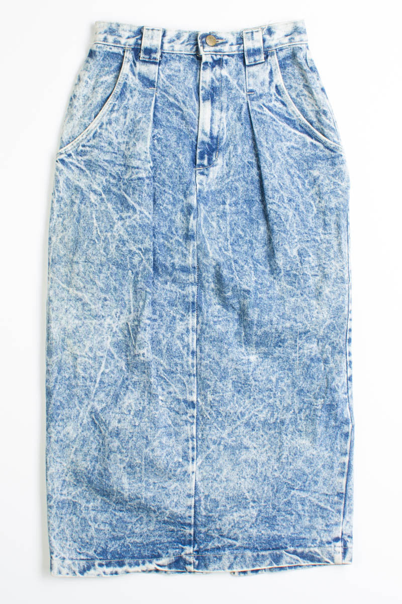 Vintage Acid-Washed Pencil Skirt