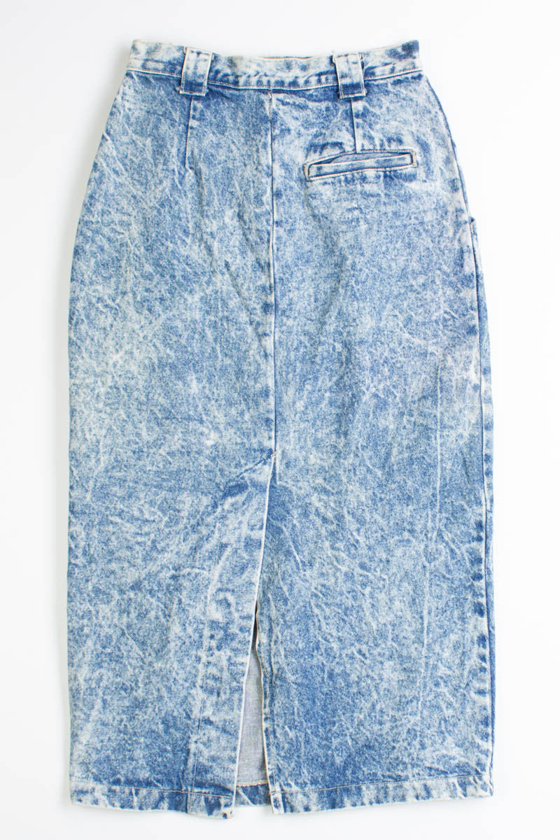 Vintage Acid-Washed Pencil Skirt