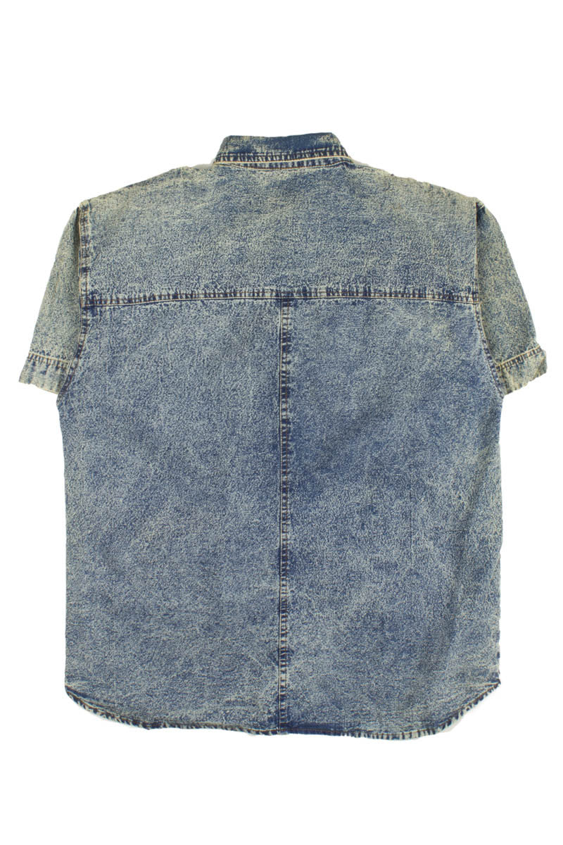 Bedazzled Denim Button-Up