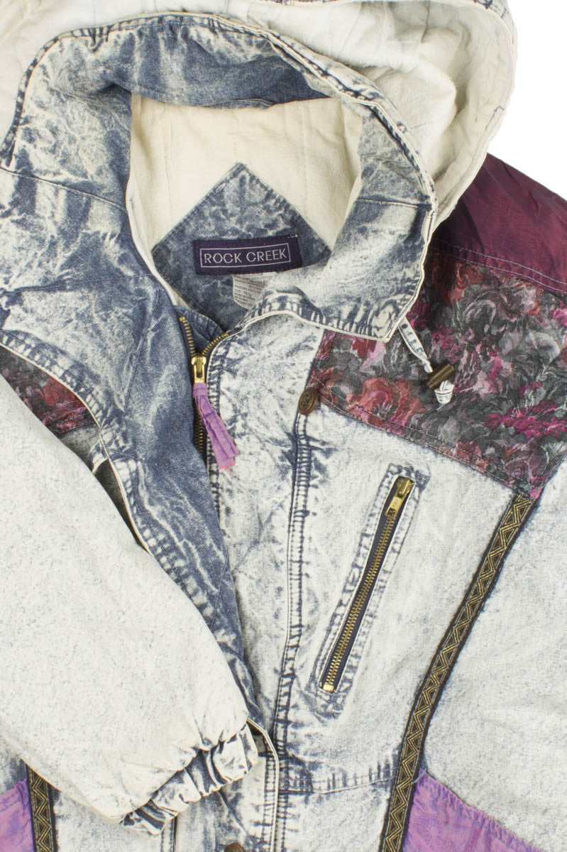 Mixed Media Denim Coat