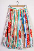 Neon Abstract Mid-Length Skirt