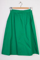 Green Button Mid-Length Skirt