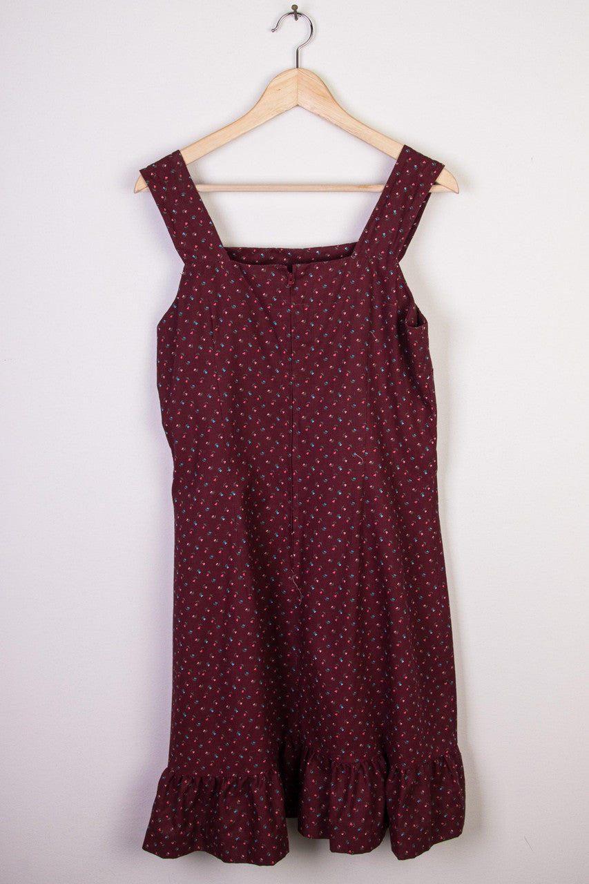 Maroon Ruffle Dress