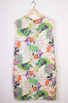Tan Orange and Green Dress