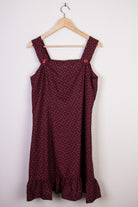 Maroon Ruffle Dress