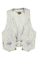 Textured Denim Vest
