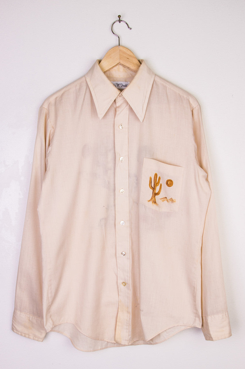 Hand-Painted Roadrunner Button Up