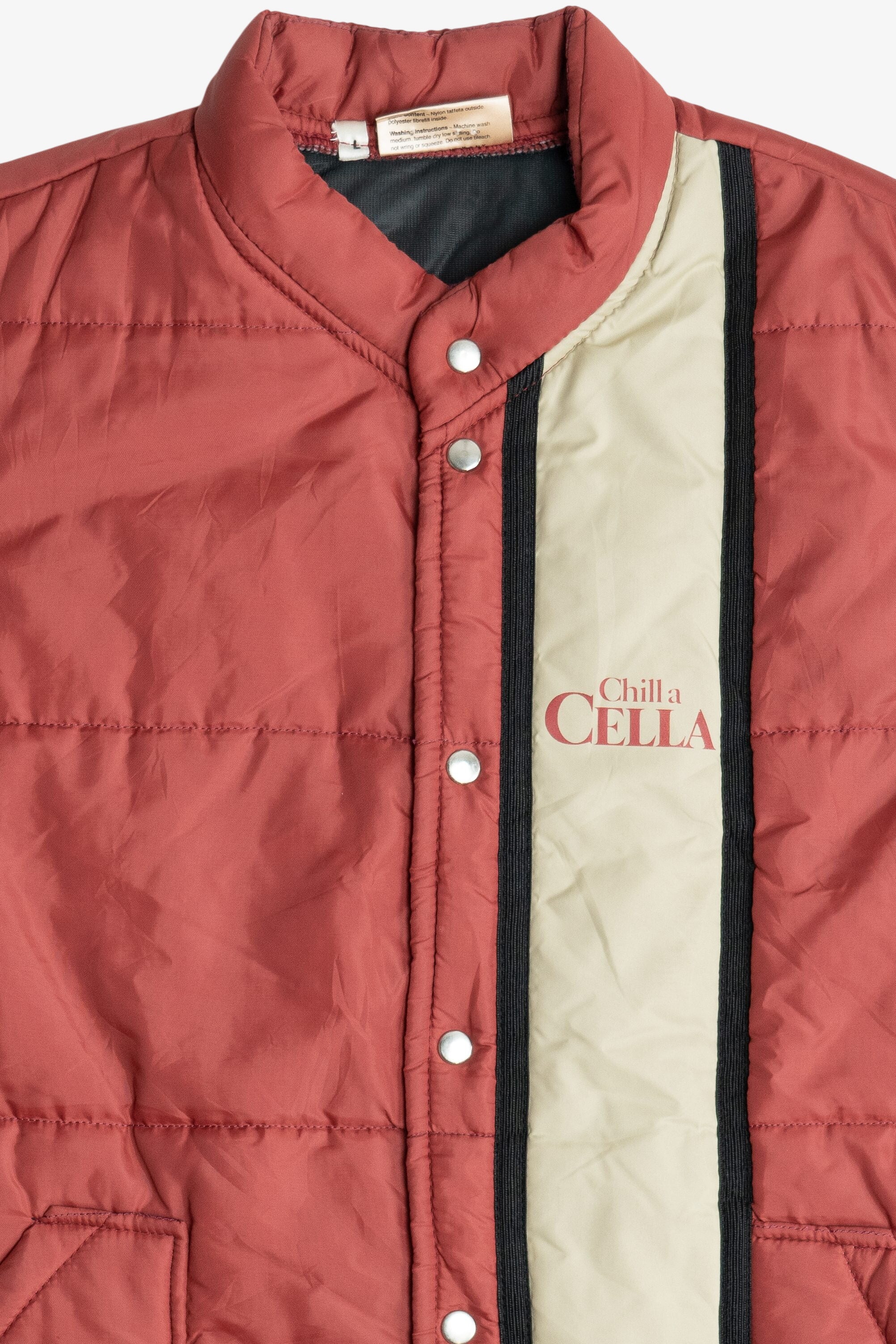 Vintage "Chill A Cella" Cella Wines Aldo Cella Puffer Vest (1980s)