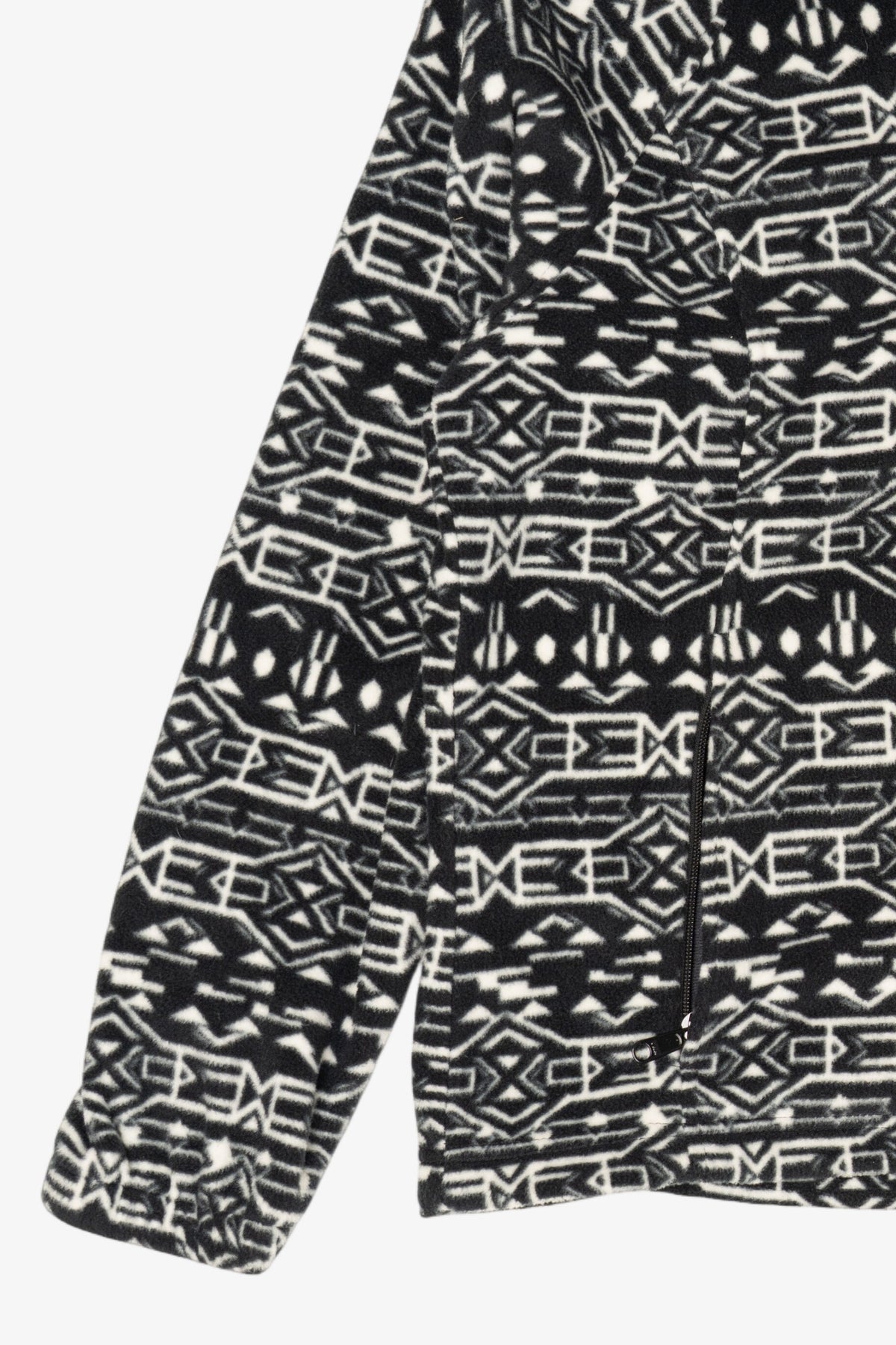 Black And White Columbia Aztec Pattern Fleece Jacket (2020s)