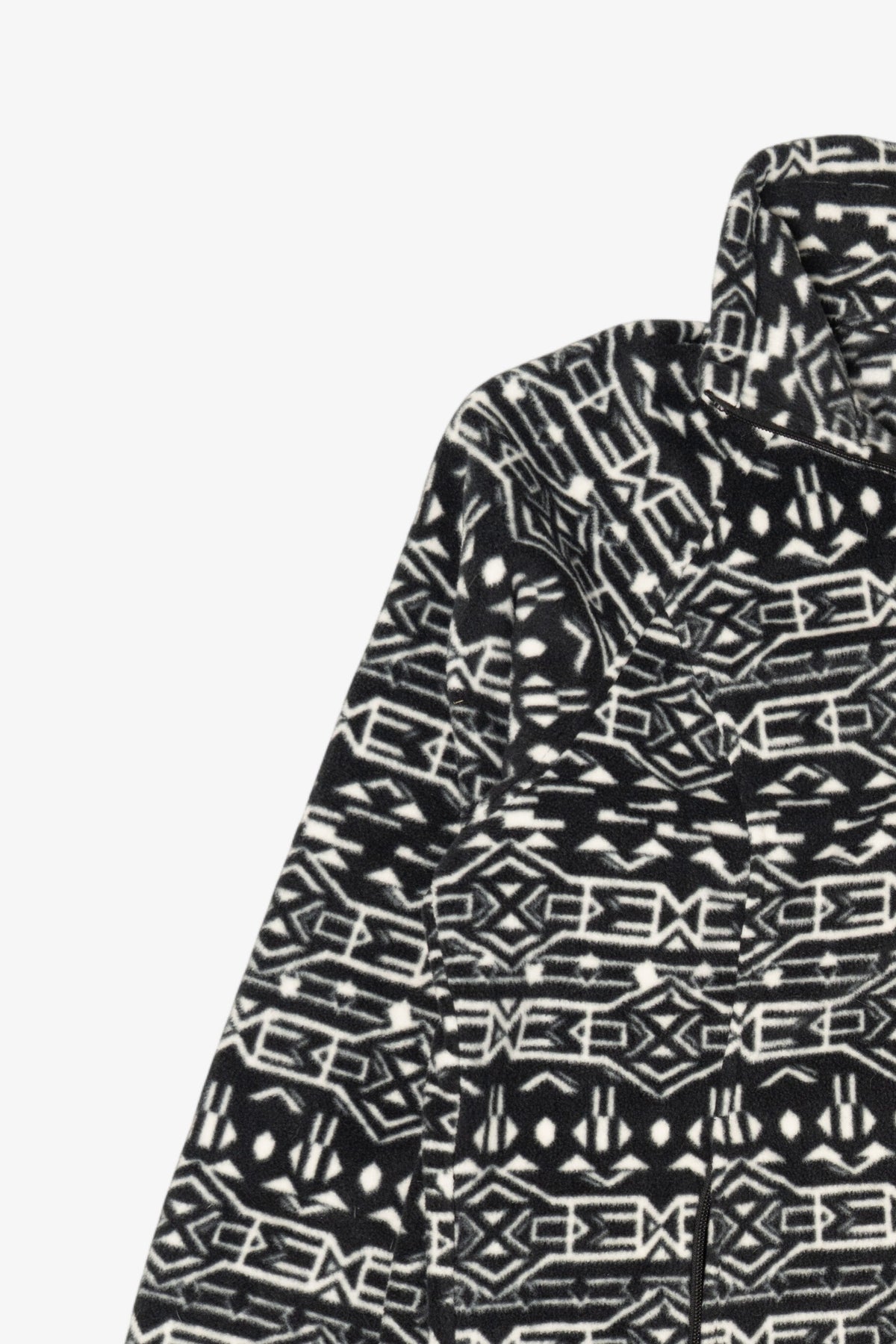 Black And White Columbia Aztec Pattern Fleece Jacket (2020s)