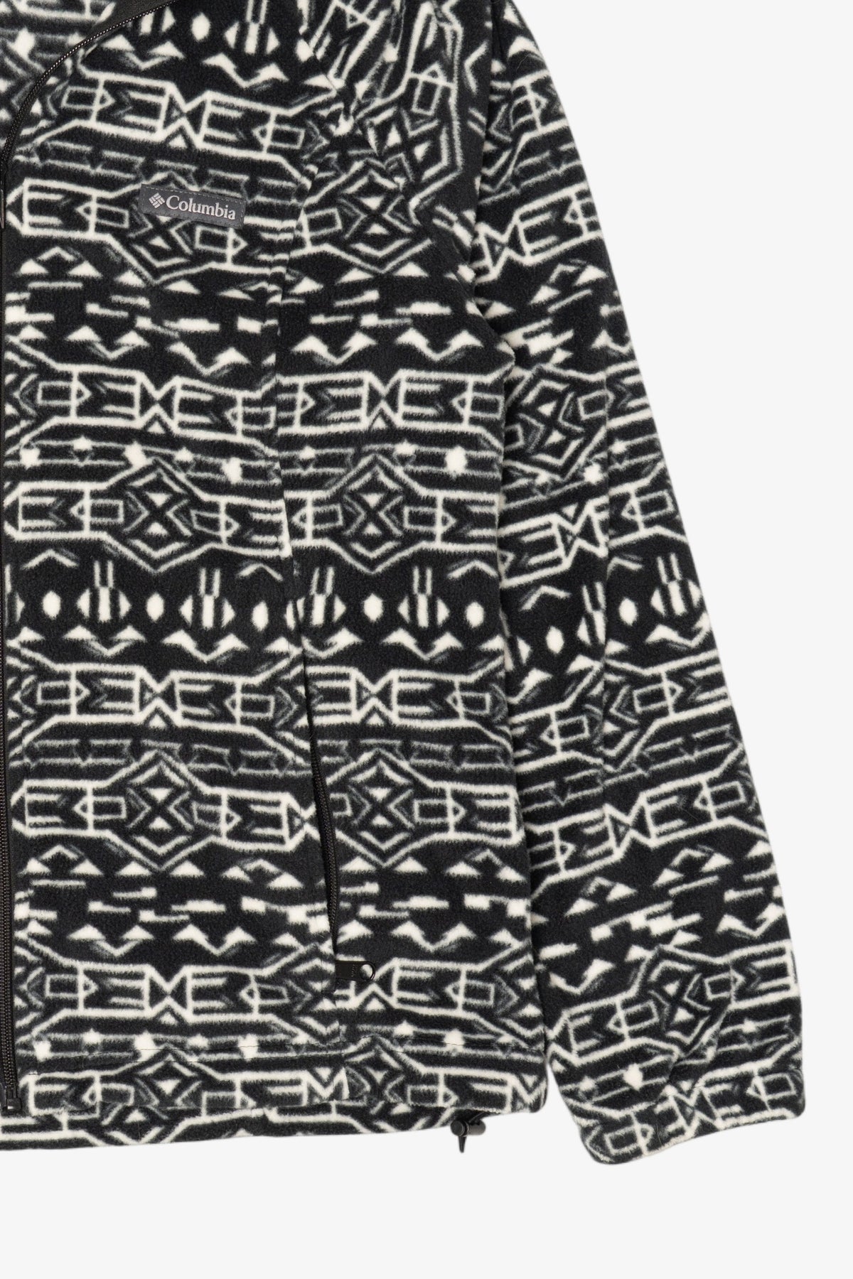 Black And White Columbia Aztec Pattern Fleece Jacket (2020s)