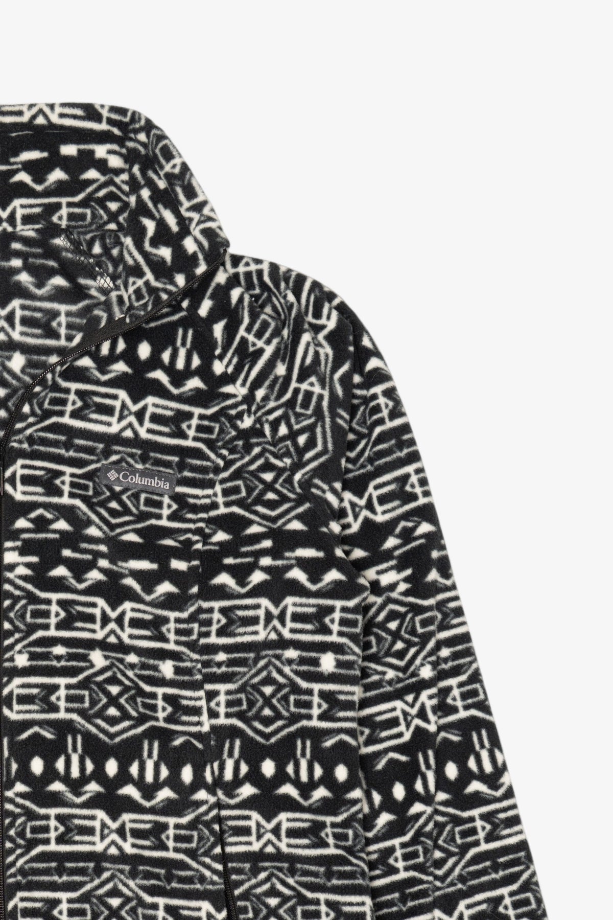 Black And White Columbia Aztec Pattern Fleece Jacket (2020s)