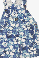 Vintage Blue Wave Classics Hawaiian Print Short Overalls (1990s)