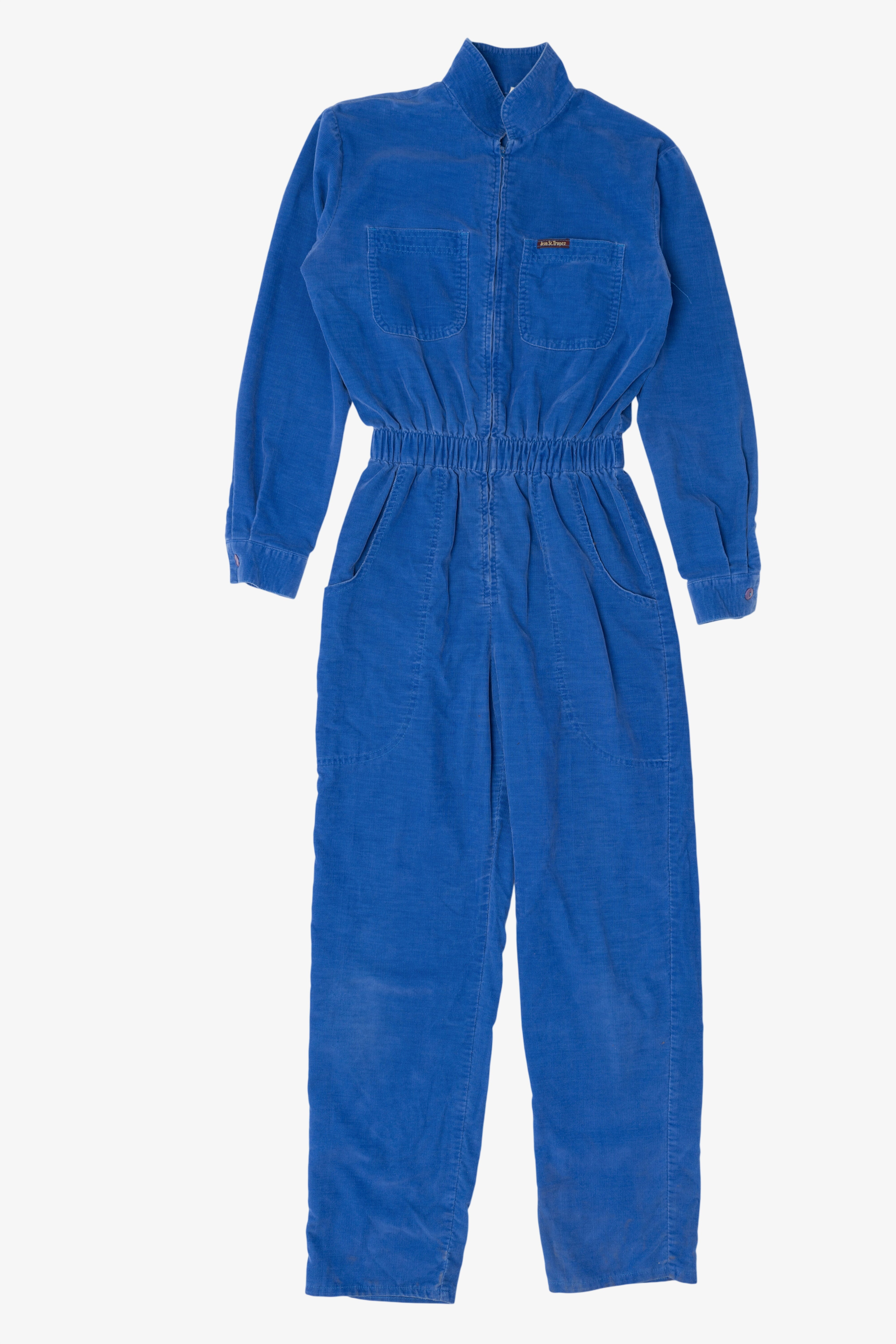 Vintage Jean St. Tropez Blue Corduroy Jumpsuit (1980s)