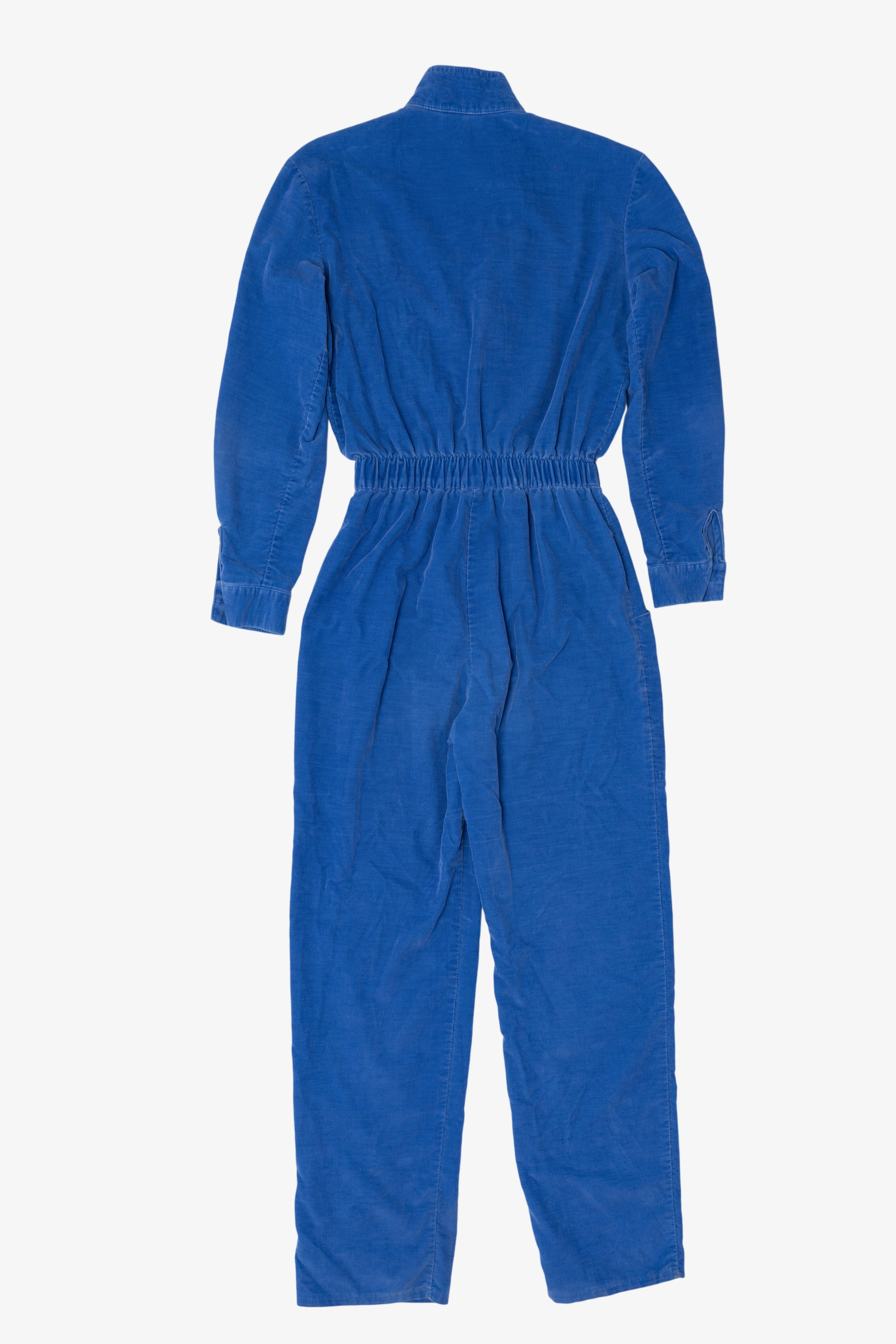 Vintage Jean St. Tropez Blue Corduroy Jumpsuit (1980s)