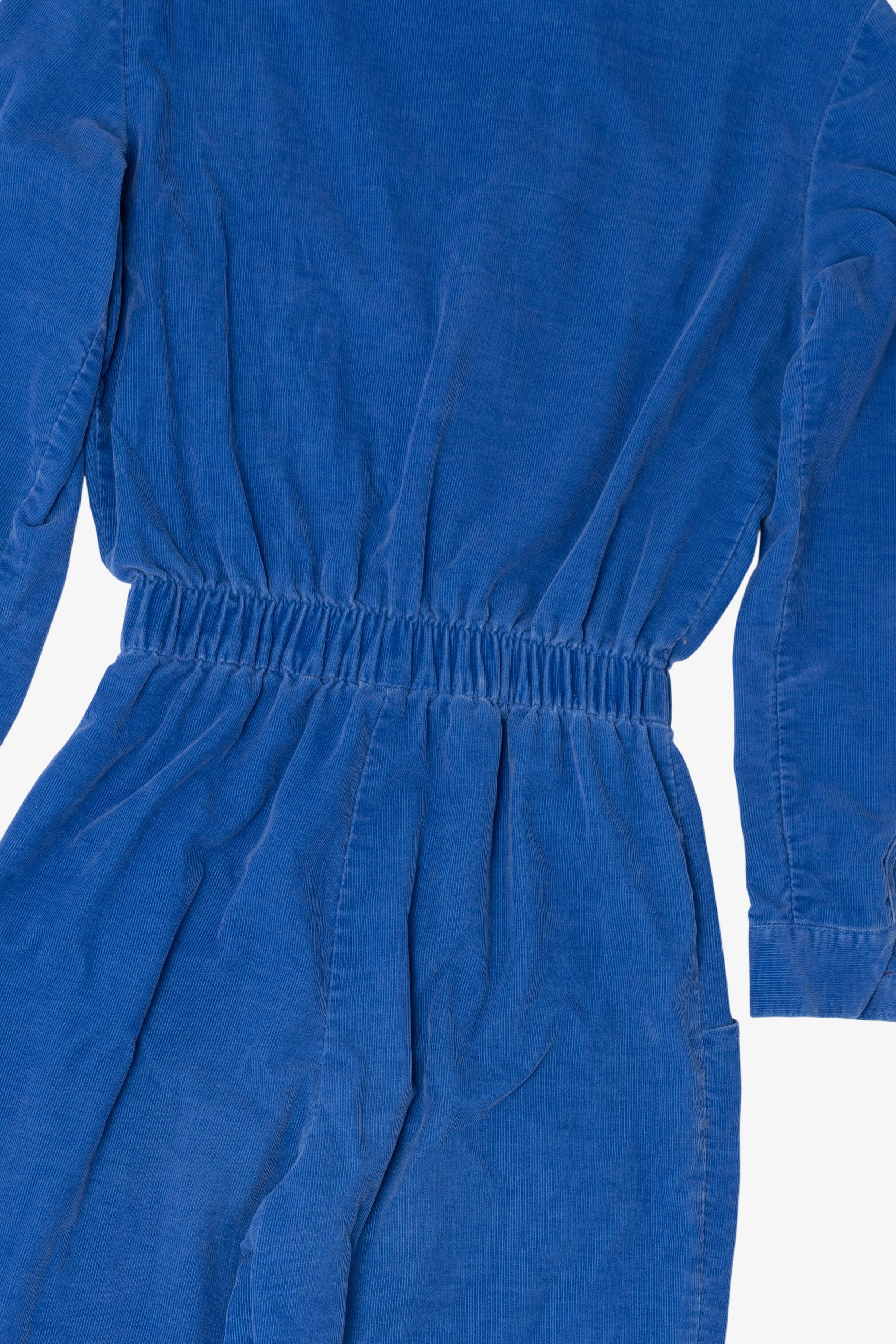 Vintage Jean St. Tropez Blue Corduroy Jumpsuit (1980s)