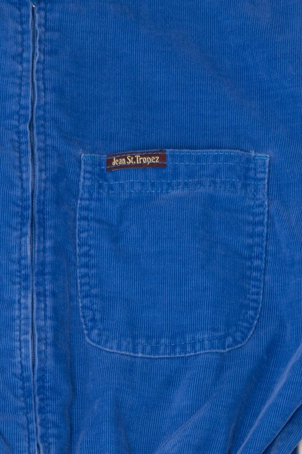 Vintage Jean St. Tropez Blue Corduroy Jumpsuit (1980s)