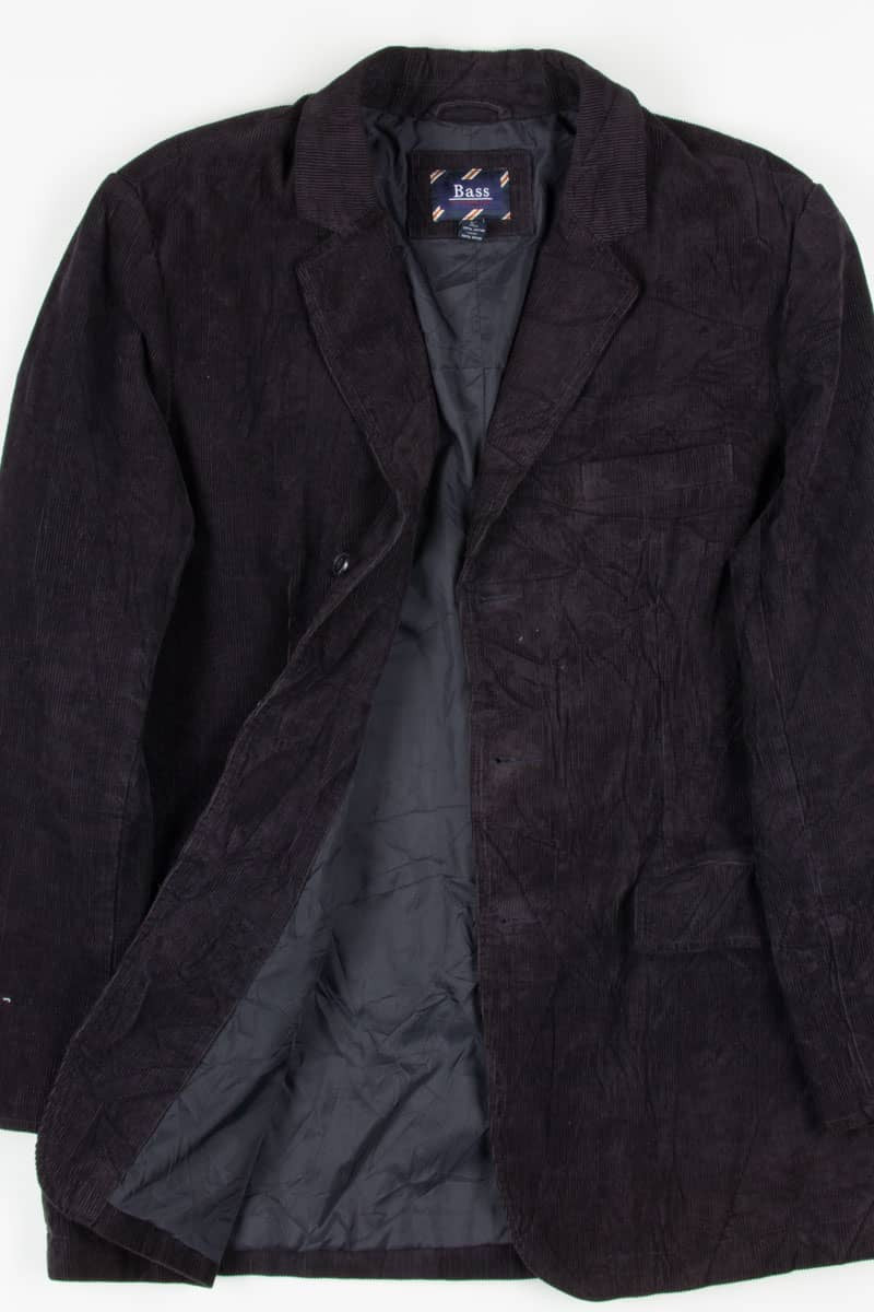 Charcoal Three Button Corduroy Blazer (sz. L)