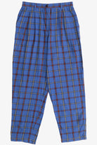 Vintage Plaid 100% Cotton High Waisted Pants (1990s)