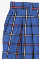Vintage Plaid 100% Cotton High Waisted Pants (1990s)