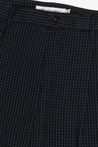 Vintage Black Micro Grid Garfield & Marks Lightweight Dress Pants (1990s)