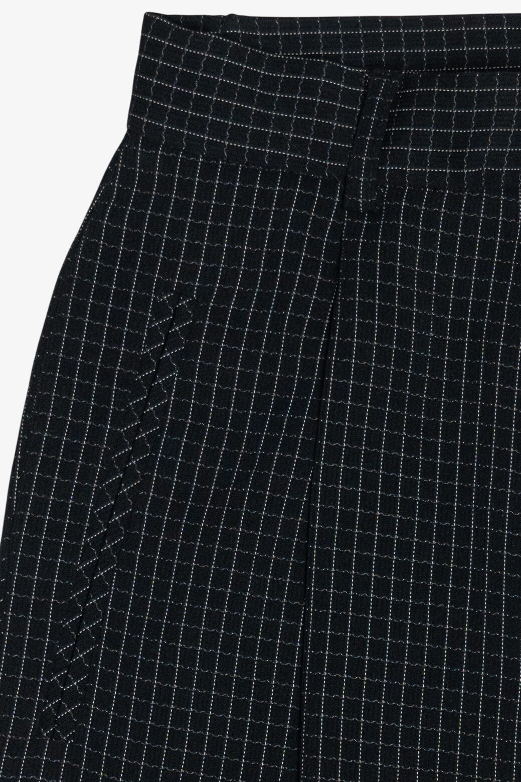 Vintage Black Micro Grid Garfield & Marks Lightweight Dress Pants (1990s)