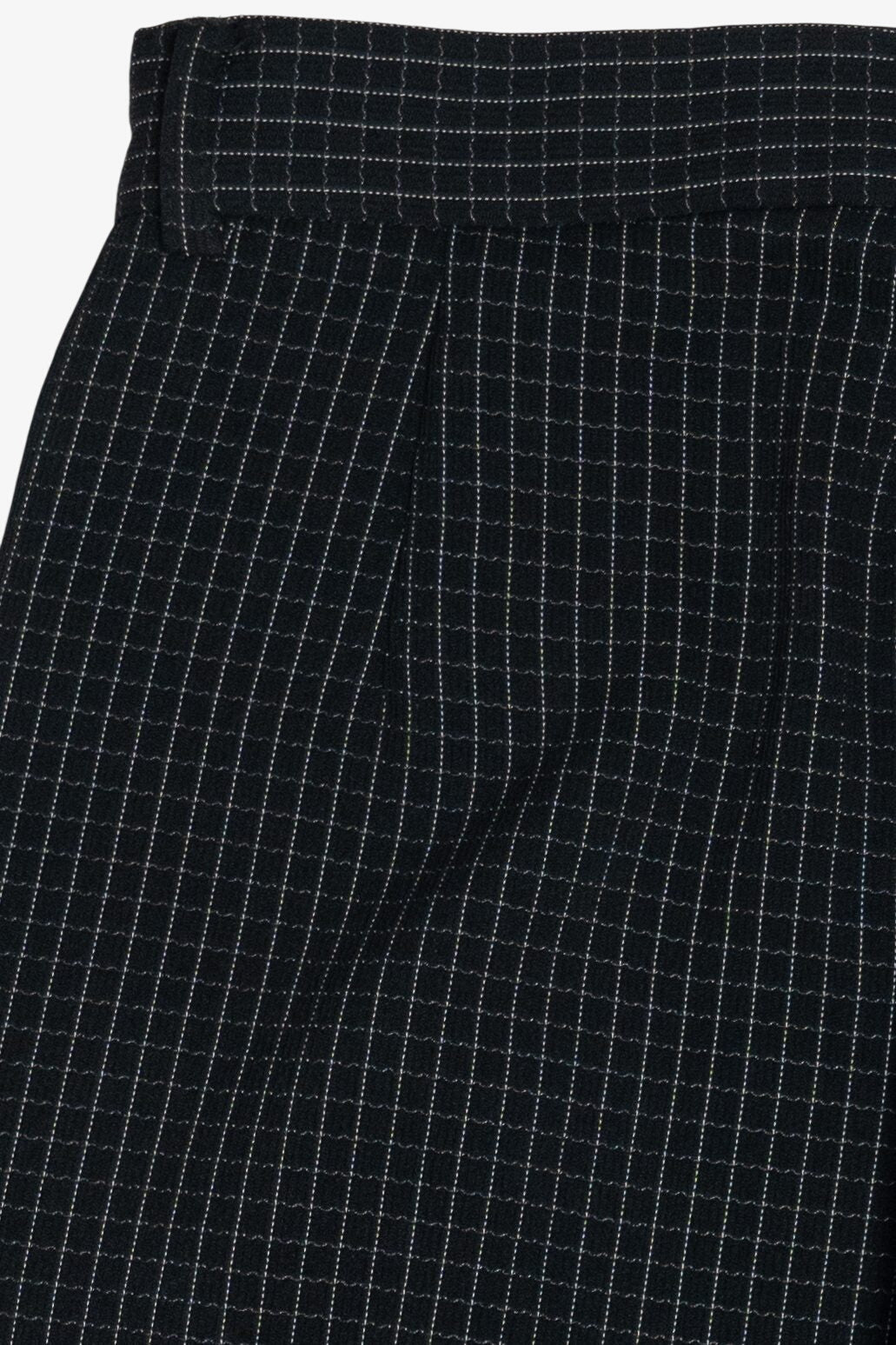 Vintage Black Micro Grid Garfield & Marks Lightweight Dress Pants (1990s)