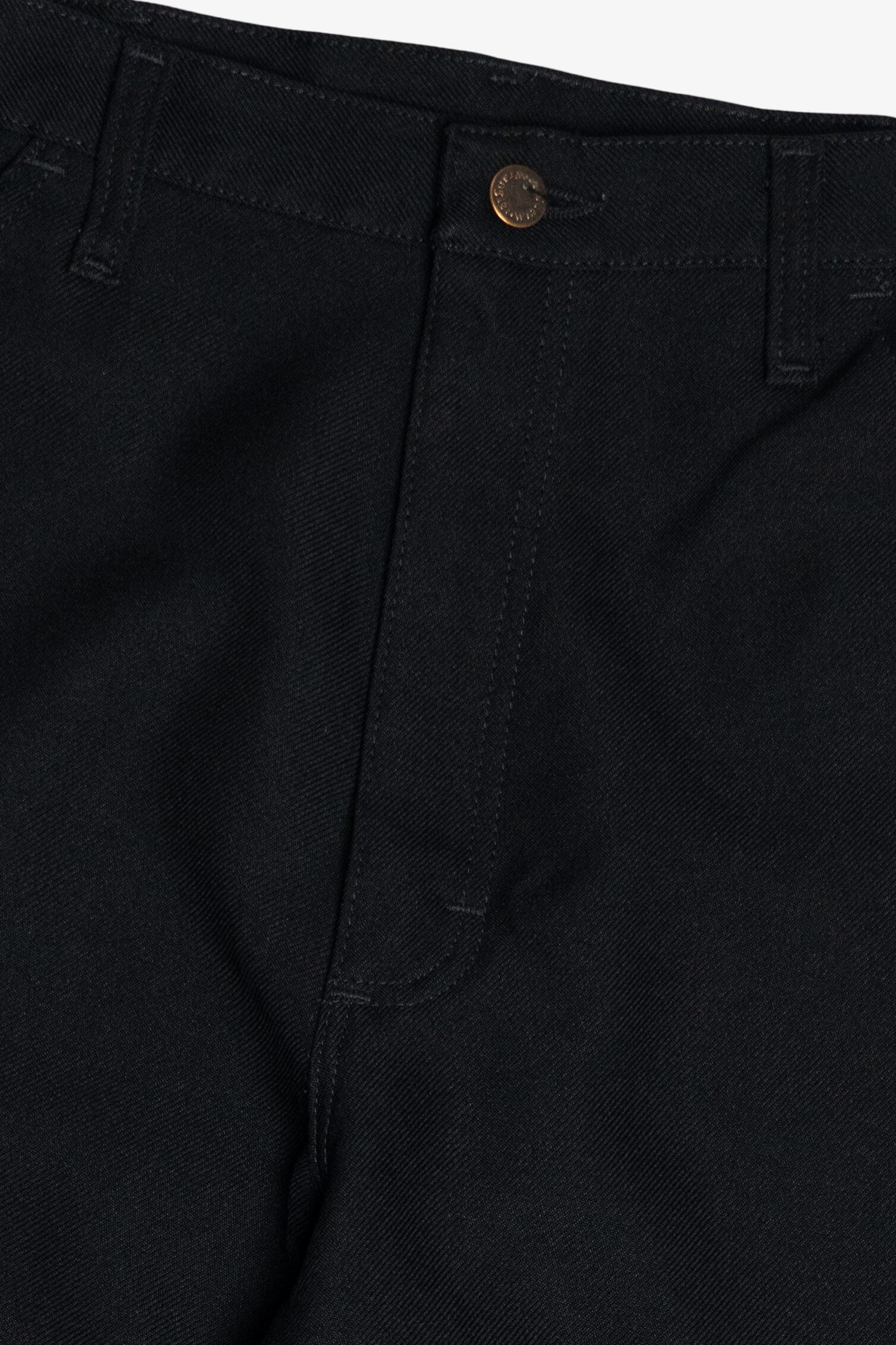 Vintage Black Wrangler Polyester Bootcut Dress Slacks (1990s)
