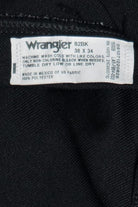 Vintage Black Wrangler Polyester Bootcut Dress Slacks (1990s)
