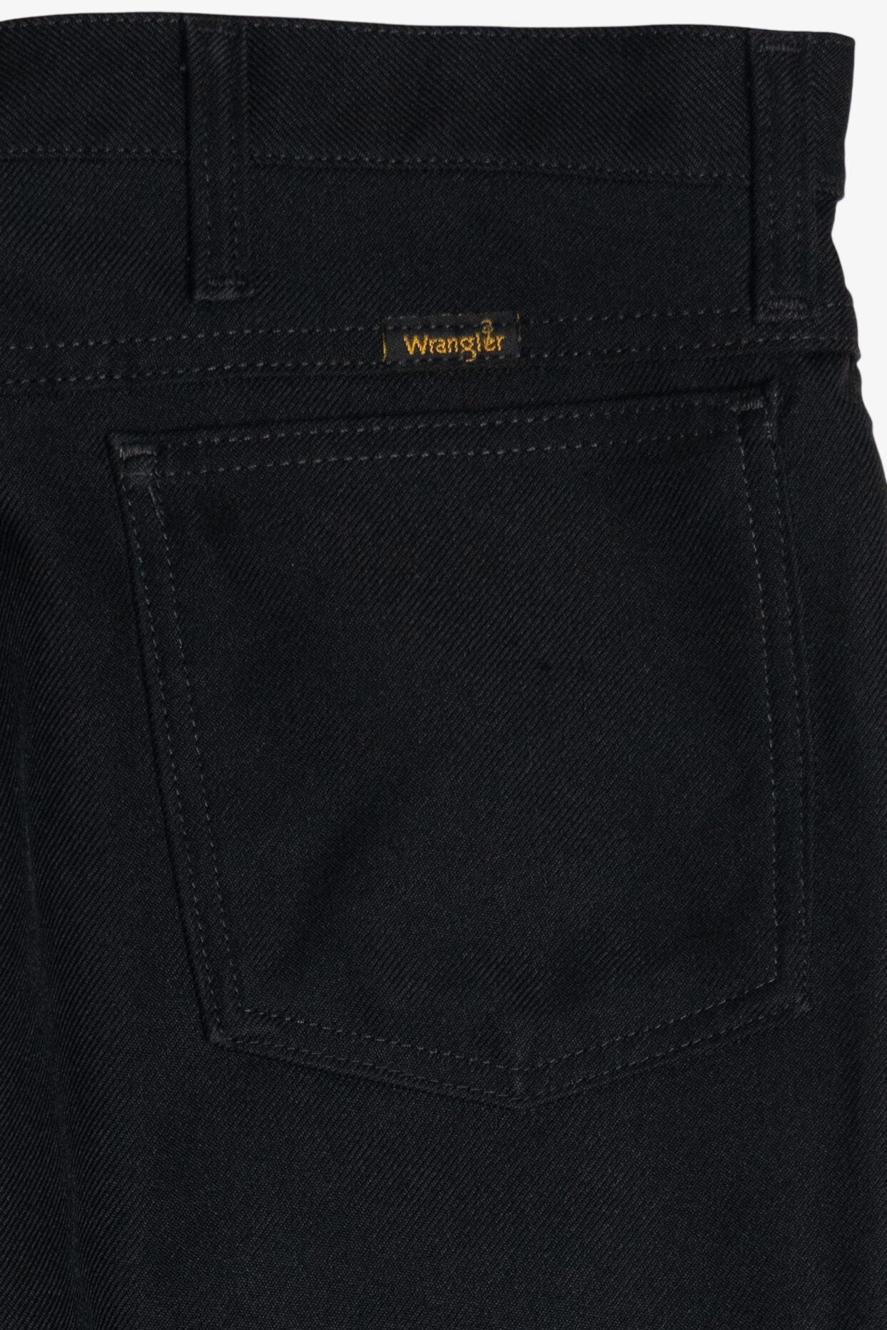 Vintage Black Wrangler Polyester Bootcut Dress Slacks (1990s)