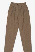 Vintage Brown Smart Pants Houndstooth Trousers (1980s)