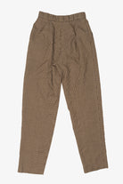 Vintage Brown Smart Pants Houndstooth Trousers (1980s)
