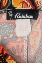 Vintage Orange Paisley Floral Rainbow Flared Leggings (1990s)