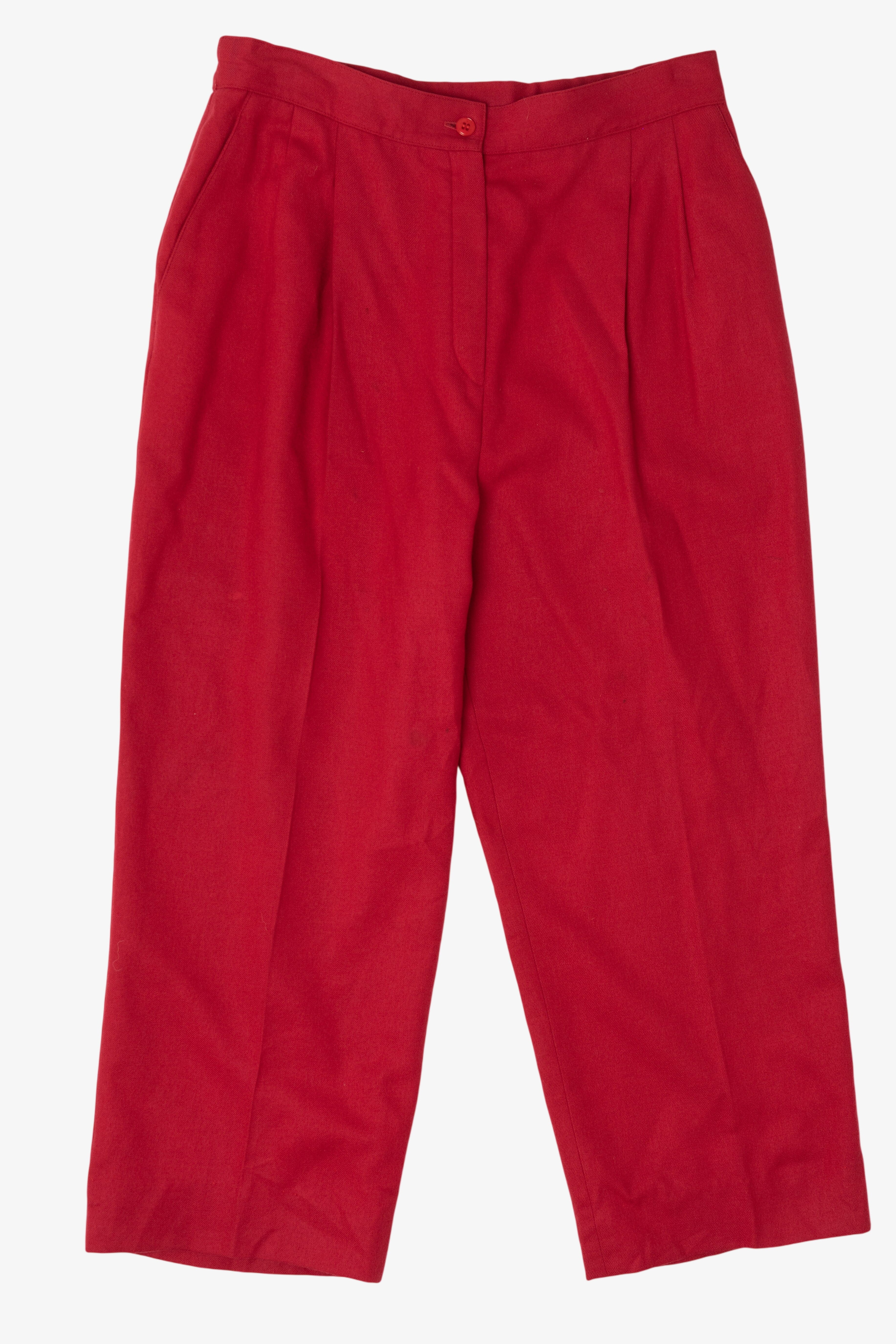 Vintage Red Intuition Union Made Pleated Pants (1980s)