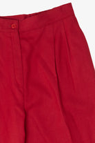 Vintage Red Intuition Union Made Pleated Pants (1980s)