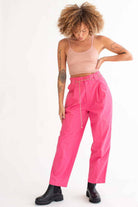 Hot Pink Pleated Vintage Pants (sz. 13)