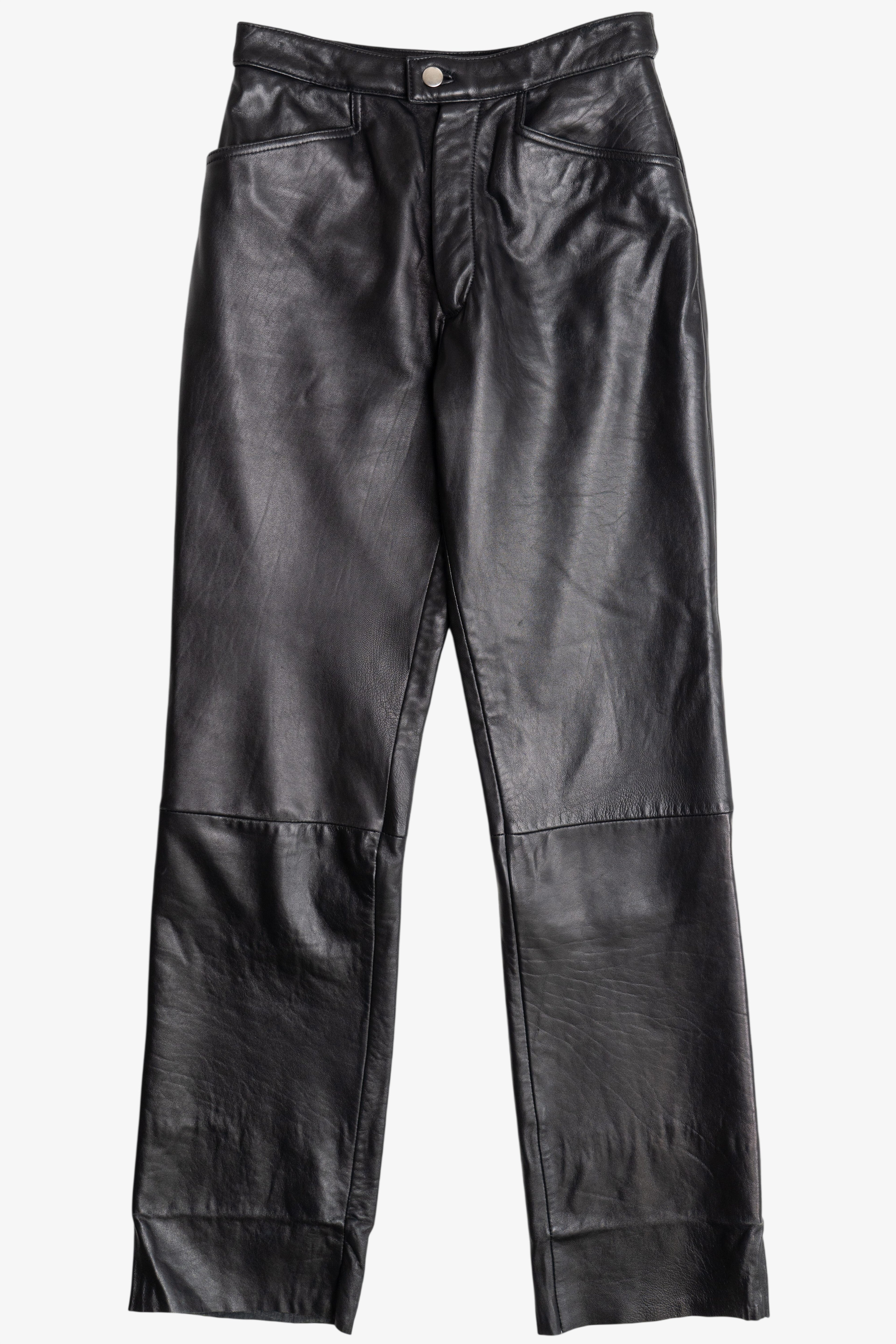 Vintage Ms. Maxima Soft Black Leather Pants (1990s)