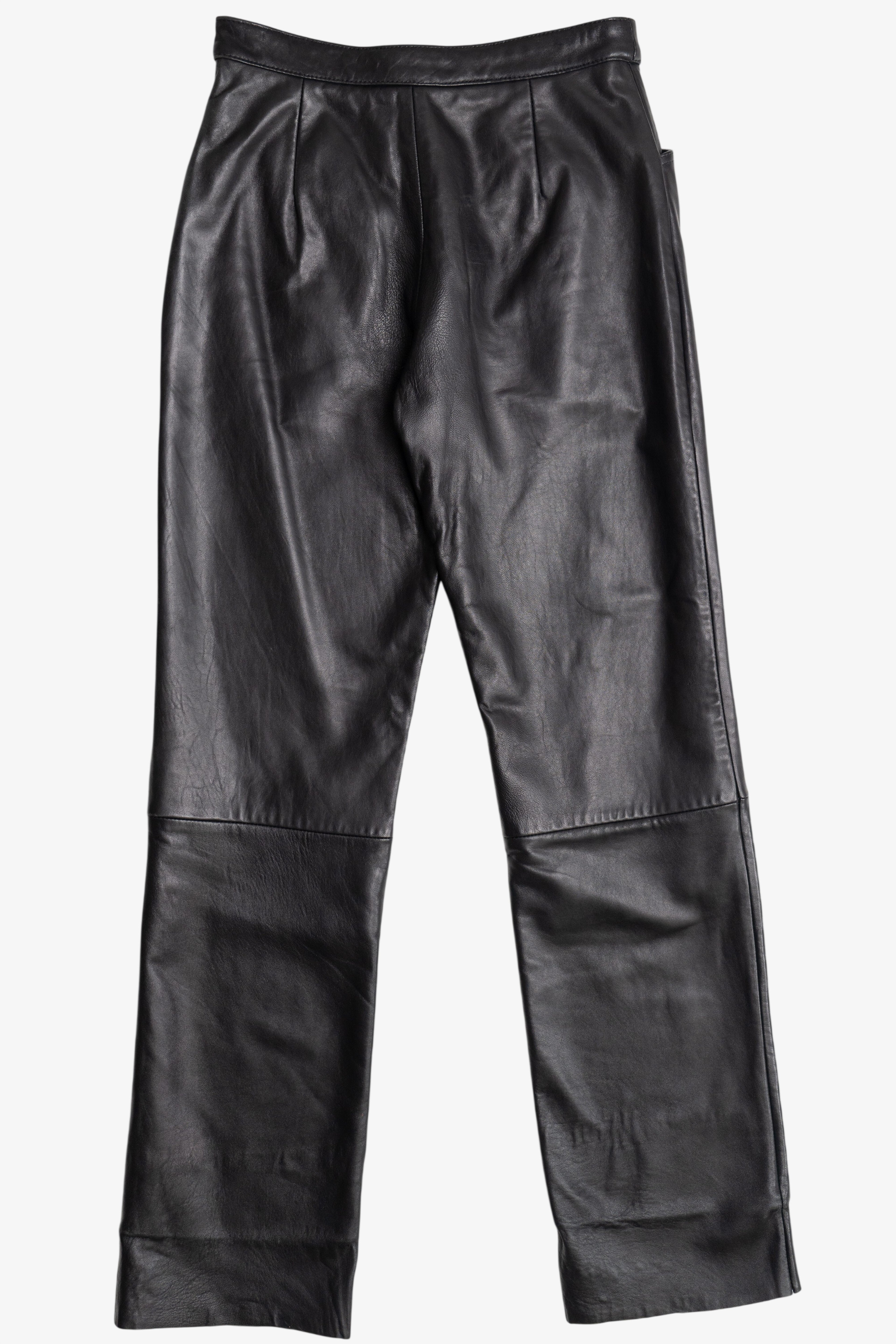 Vintage Ms. Maxima Soft Black Leather Pants (1990s)