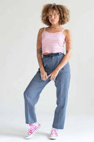 Blue Striped Belted Pants (sz. 10)